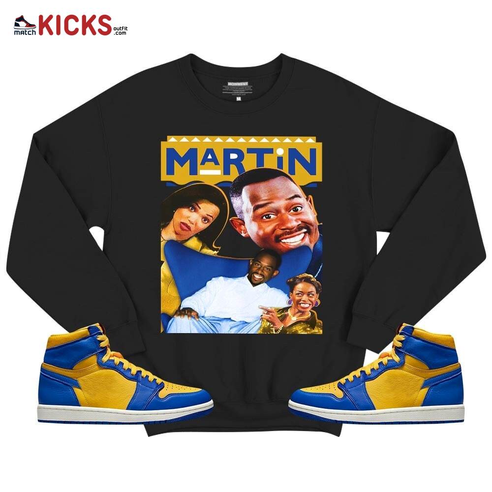 Martin TV1 Sneaker Shirt Match 2023 Laney 1s, Jordan 1 Retro High Laney MKO T-Shirt Martin TV1 Sneaker Shirt Match 2023 Laney 1s, Jordan 1 Retro High Laney MKO T-Shirt