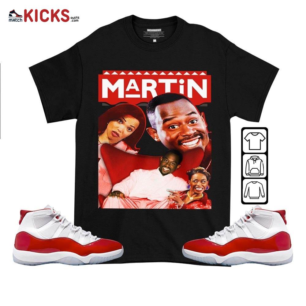 Martin TV1 Sneaker Shirt Match Cherry 11s, Jordan 11 Retro Cherry MKO T-Shirt