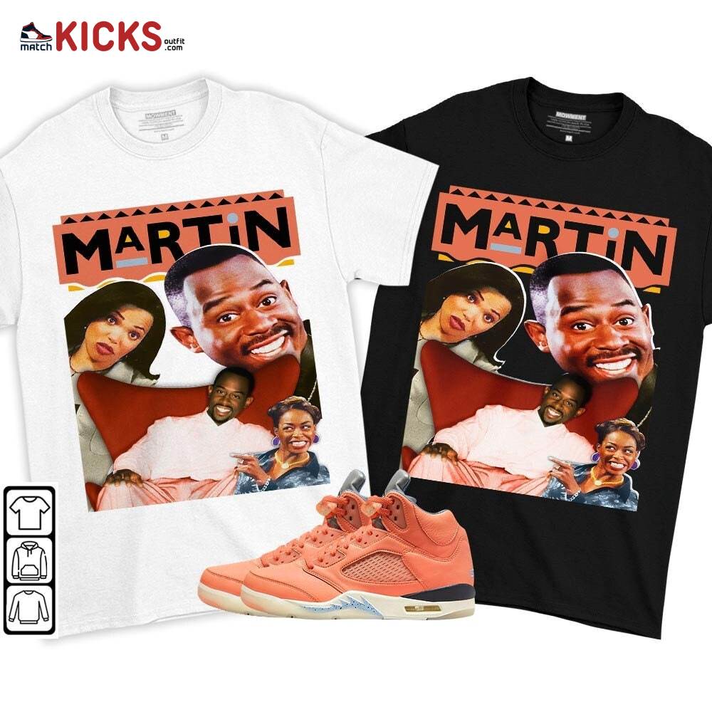 Martin TV1 Sneaker Shirt Match Crimson Bliss 5s, Jordan 5 DJ Khaled Crimson Bliss MKO T-Shirt Martin TV1 Sneaker Shirt Match Crimson Bliss 5s, Jordan 5 DJ Khaled Crimson Bliss MKO T-Shirt