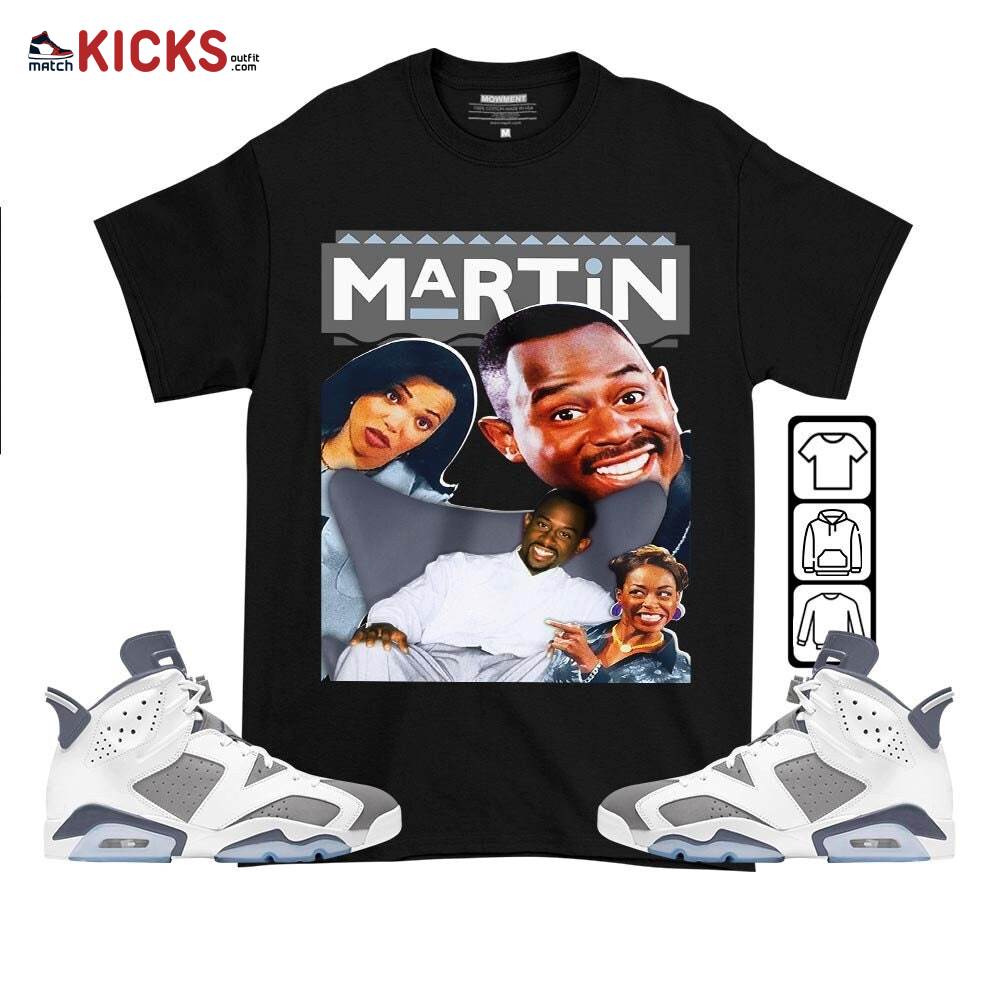 Martin TV1 Sneaker Shirt Match Retro Cool Grey 6s, Jordan 6 Cool Grey MKO T-Shirt