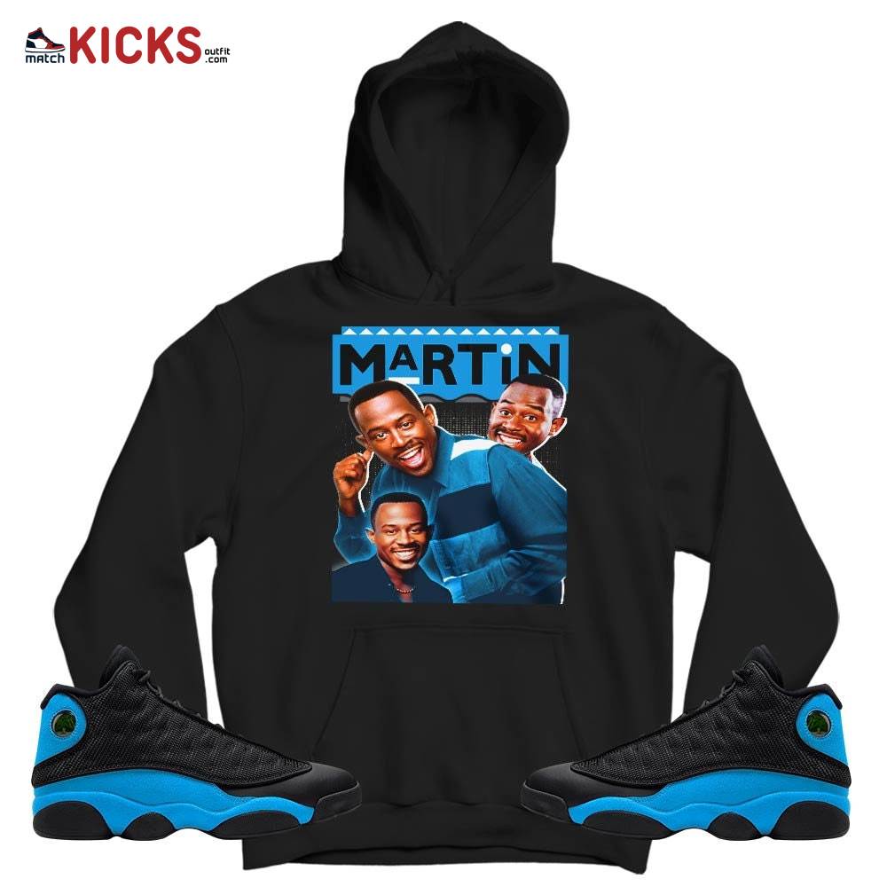 Martin TV2 Sneaker Shirt Match Black University Blue 13s, Jordan 13 Black University Blue 2022 MKO T-Shirt Martin TV2 Sneaker Shirt Match Black University Blue 13s, Jordan 13 Black University Blue 2022 MKO T-Shirt