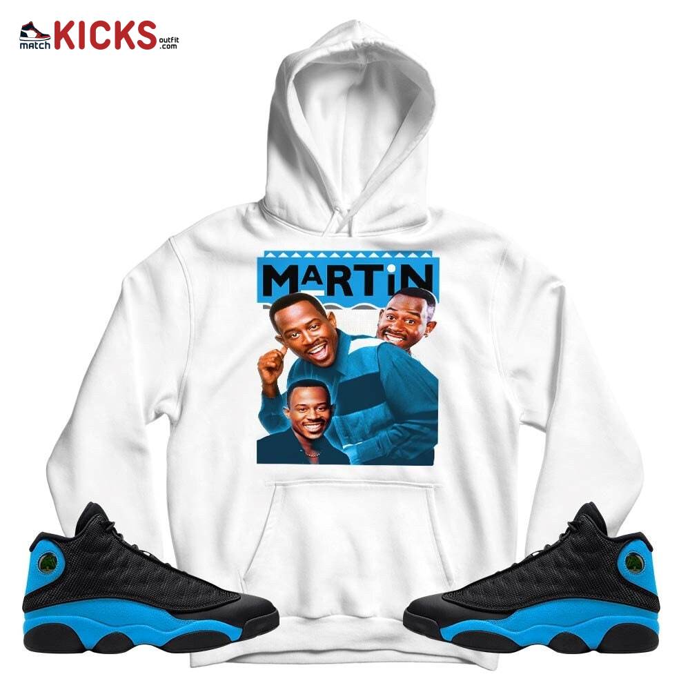 Martin TV2 Sneaker Shirt Match Black University Blue 13s, Jordan 13 Black University Blue 2022 MKO T-Shirt Martin TV2 Sneaker Shirt Match Black University Blue 13s, Jordan 13 Black University Blue 2022 MKO T-Shirt