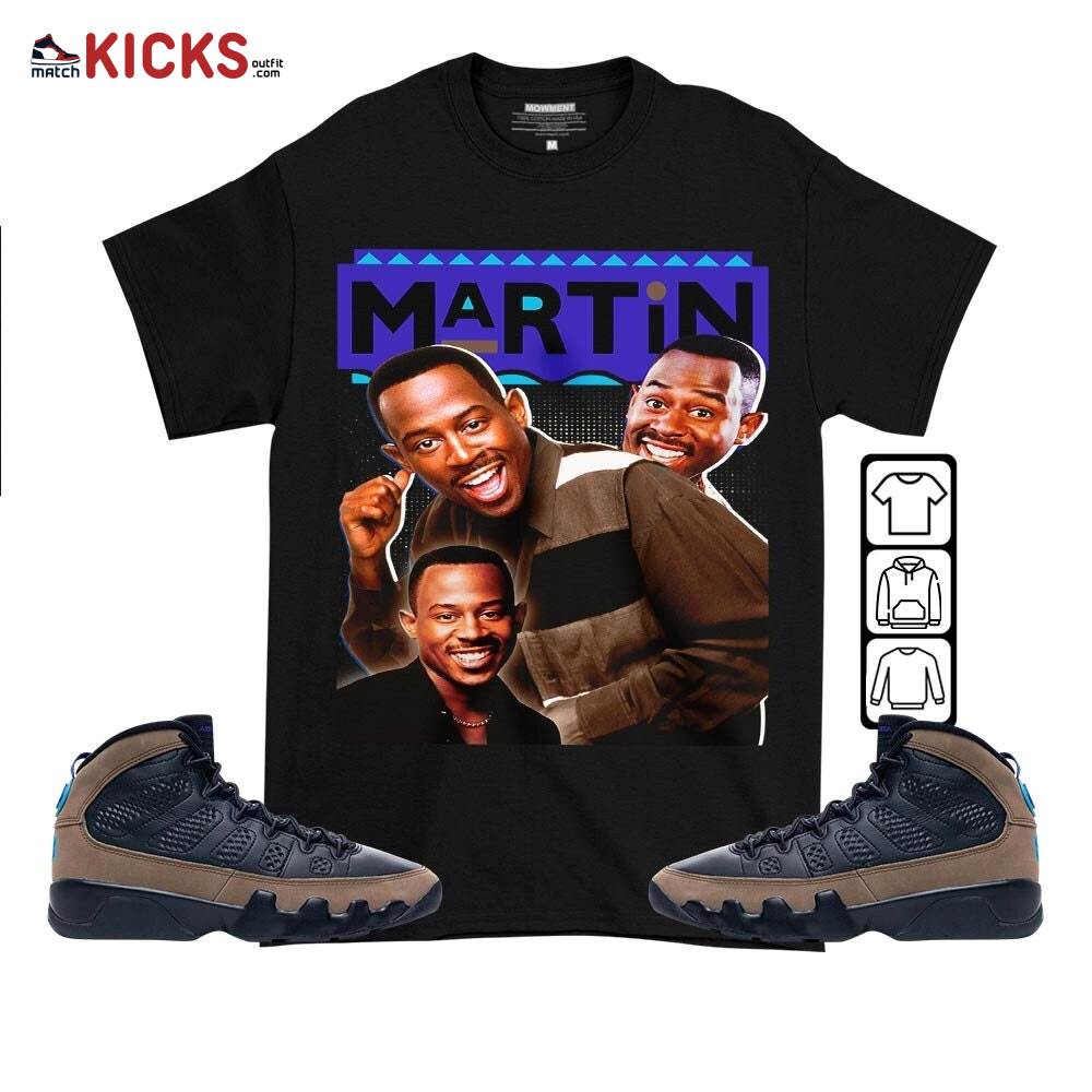 Martin TV2 Sneaker Shirt Match Olive Concord 9s, Jordan 9 Olive Concord MKO T-Shirt
