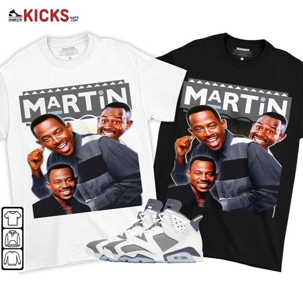 Martin TV2 Sneaker Shirt Match Retro Cool Grey 6s, Jordan 6 Cool Grey MKO T-Shirt Martin TV2 Sneaker Shirt Match Retro Cool Grey 6s, Jordan 6 Cool Grey MKO T-Shirt