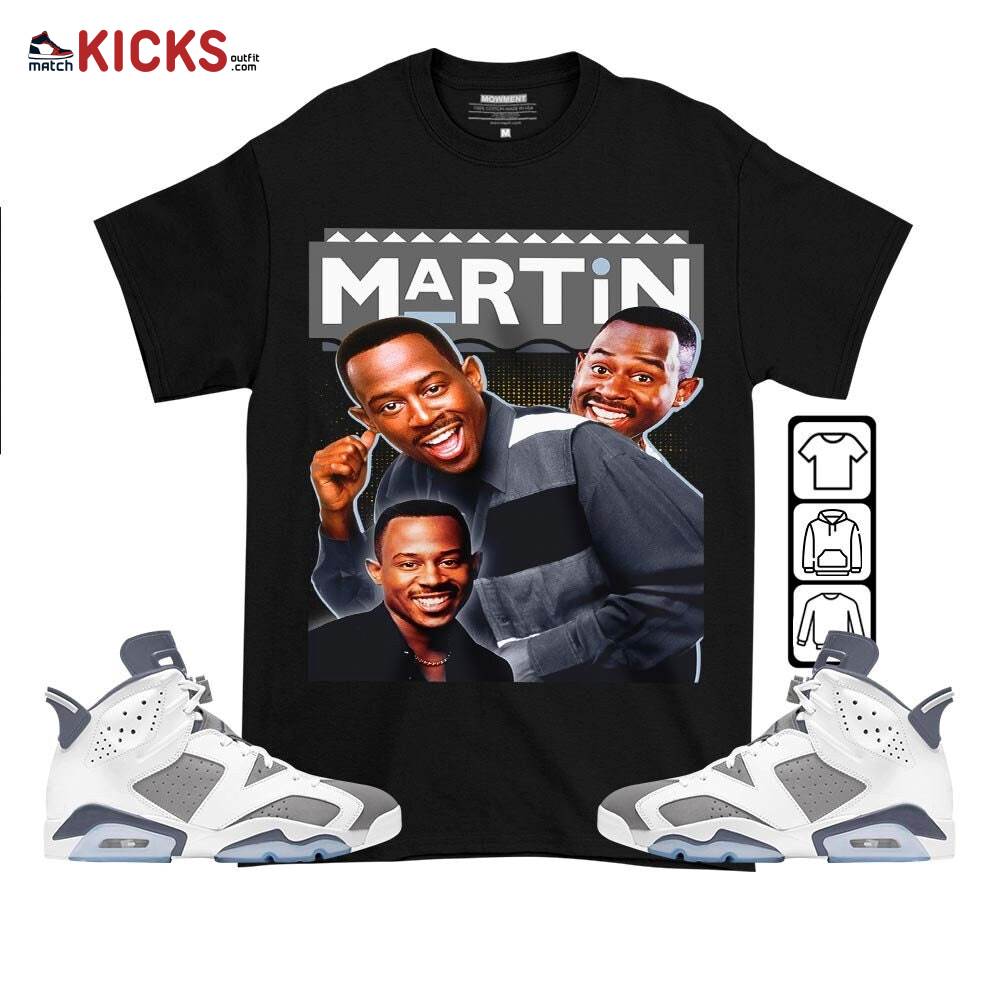 Martin TV2 Sneaker Shirt Match Retro Cool Grey 6s, Jordan 6 Cool Grey MKO T-Shirt
