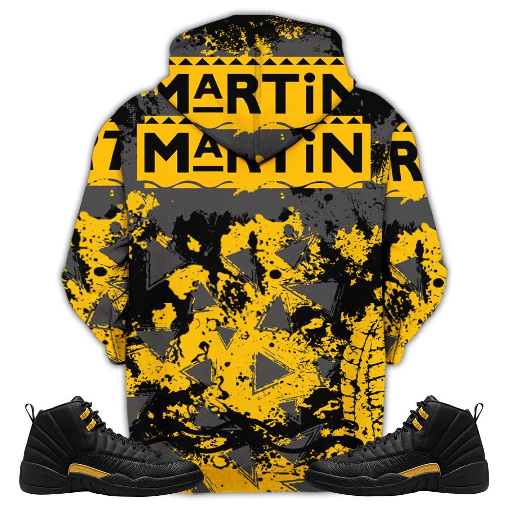Martin Unisex Sneaker Sneaker Shirt Match Black Taxi 12S, Jordan 12 Retro Black Taxi Hoodie Sweatshirt Tee All Over Print MKO Shirt