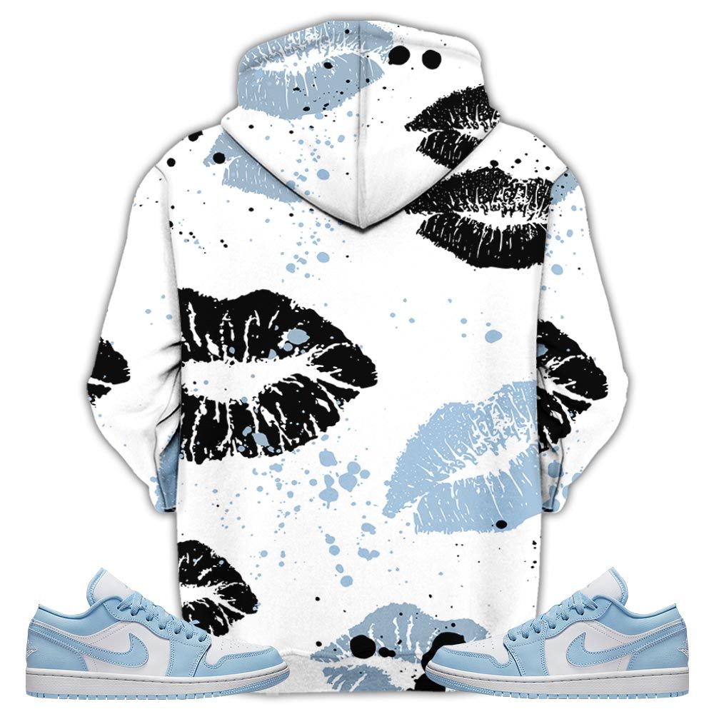 Megan Sneaker Shirt Match 1 Low Gets Icy, Jordan 1 Low Ice Blue Hoodie Sweatshirt Tee All Over Print MKO Shirt