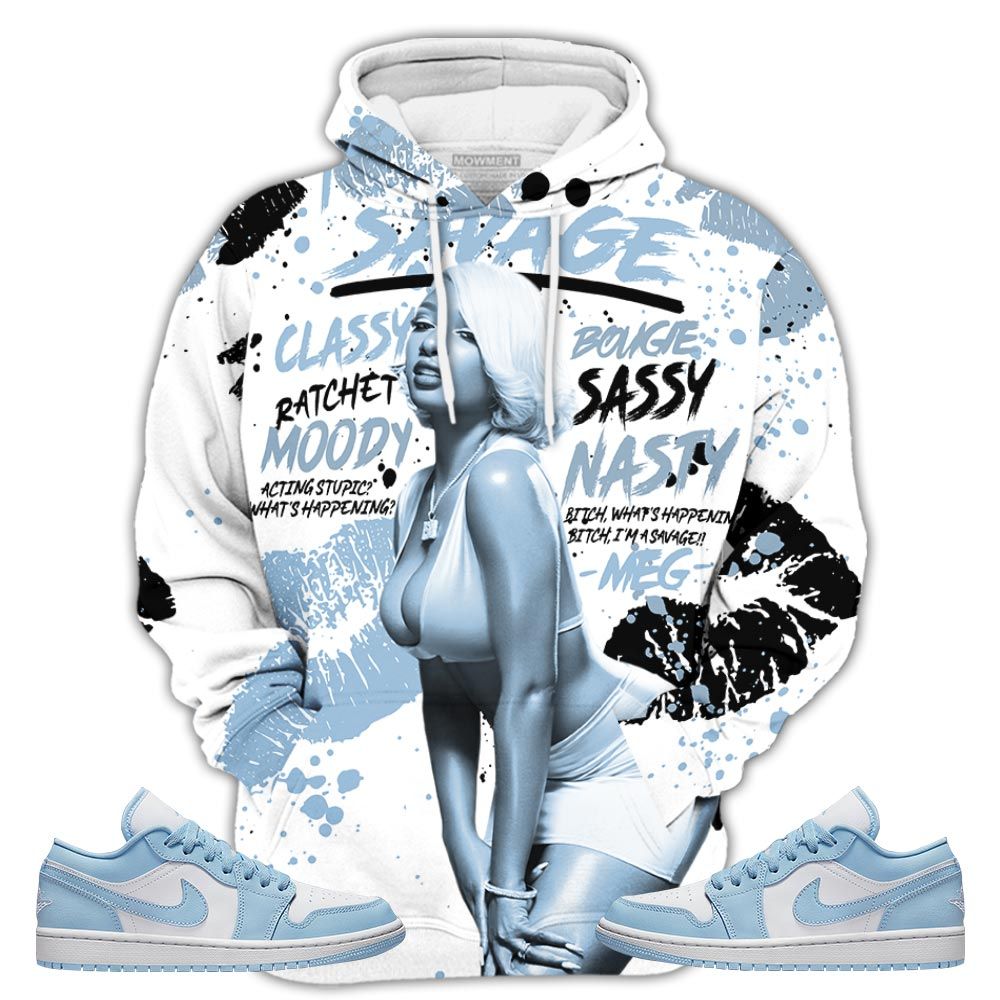 Megan Sneaker Shirt Match 1 Low Gets Icy, Jordan 1 Low Ice Blue Hoodie Sweatshirt Tee All Over Print MKO Shirt Megan Sneaker Shirt Match 1 Low Gets Icy, Jordan 1 Low Ice Blue Hoodie Sweatshirt Tee All Over Print MKO Shirt