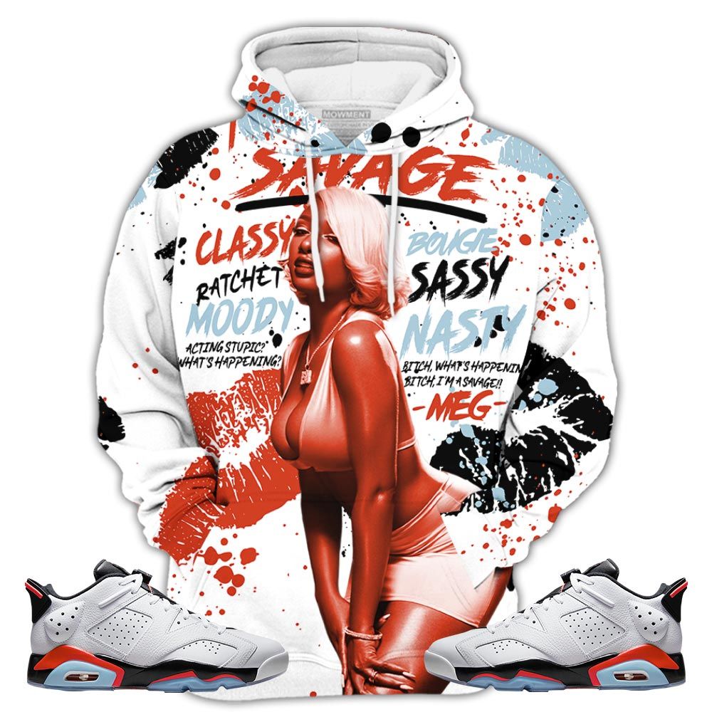 Megan Sneaker Shirt Match Golf White Infrared 6S, Jordan 6 Low Infrared Hoodie Sweatshirt Tee All Over Print MKO Shirt Megan Sneaker Shirt Match Golf White Infrared 6S, Jordan 6 Low Infrared Hoodie Sweatshirt Tee All Over Print MKO Shirt