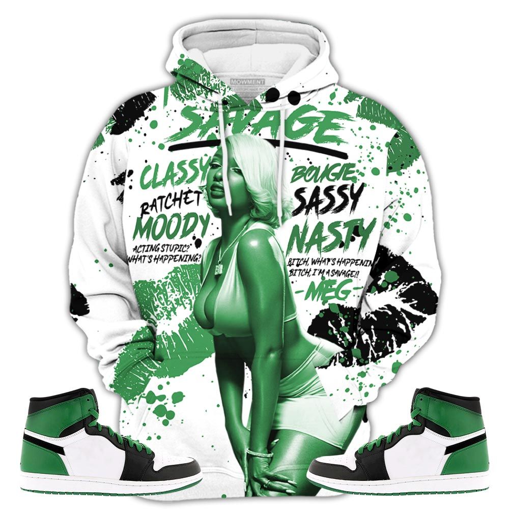 Megan Sneaker Shirt Match Lucky Green 1S, Jordan 1 Lucky Green Hoodie Sweatshirt Tee All Over Print MKO Shirt Megan Sneaker Shirt Match Lucky Green 1S, Jordan 1 Lucky Green Hoodie Sweatshirt Tee All Over Print MKO Shirt