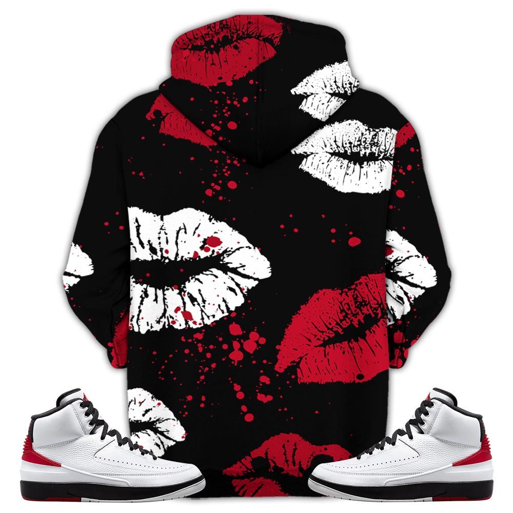 Megan Thee Stallion Lips Sneaker Shirt Match 2 Chicago Varsity Red, Jordan Retro 2 Chicago Hoodie Sweatshirt Tee All Over Print MKO Shirt