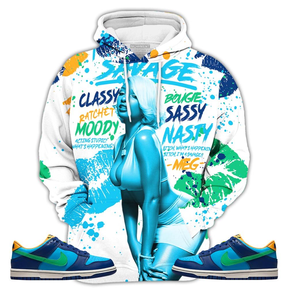 Megan Thee Stallion Lips Sneaker Shirt Match Dunk Low Gs Kyrie, Dunk Low Gs Electric Algae Hoodie Sweatshirt Tee All Over Print MKO Shirt