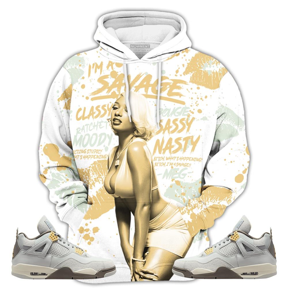 Megan Thee Stallion Sneaker Shirt Match Retro Craft 4S, Jordan 4 Craft Photon Dust Hoodie Sweatshirt Tee All Over Print MKO Shirt