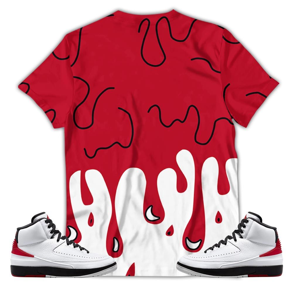 Melanin 80S Baby Sneaker Shirt Match 2 Chicago Varsity Red, Jordan Retro 2 Chicago Hoodie Sweatshirt Tee All Over Print MKO Shirt
