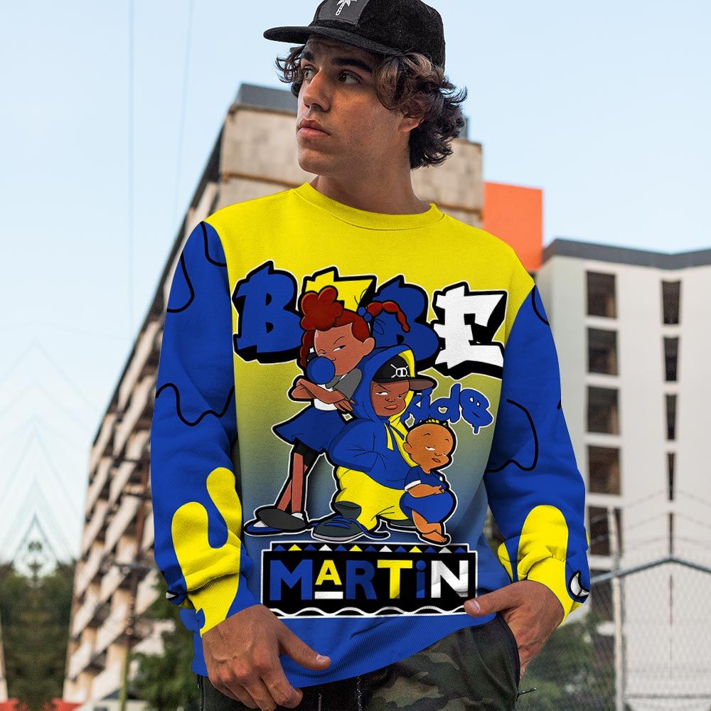 Melanin 80S Baby Sneaker Shirt Match 2023 Blue Laney 14S, Jordan 14 Laney Hoodie Sweatshirt Tee All Over Print MKO Shirt Melanin 80S Baby Sneaker Shirt Match 2023 Blue Laney 14S, Jordan 14 Laney Hoodie Sweatshirt Tee All Over Print MKO Shirt