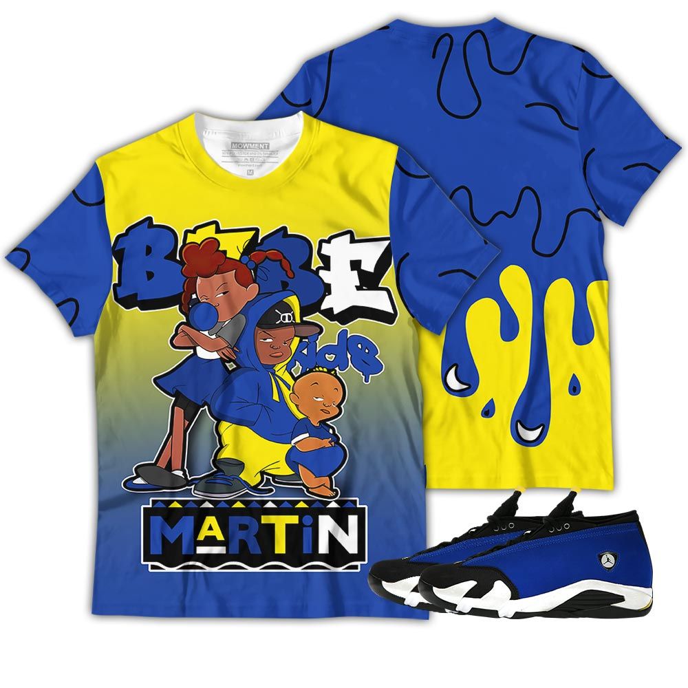 Melanin 80S Baby Sneaker Shirt Match 2023 Blue Laney 14S, Jordan 14 Laney Hoodie Sweatshirt Tee All Over Print MKO Shirt Melanin 80S Baby Sneaker Shirt Match 2023 Blue Laney 14S, Jordan 14 Laney Hoodie Sweatshirt Tee All Over Print MKO Shirt