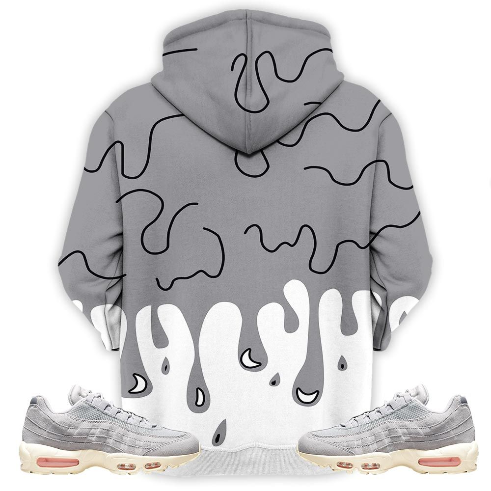 Melanin 80S Baby Sneaker Shirt Match 95 Grey Coconut Milk, Air Max 95 Grey Fog Hoodie Sweatshirt Tee All Over Print MKO Shirt