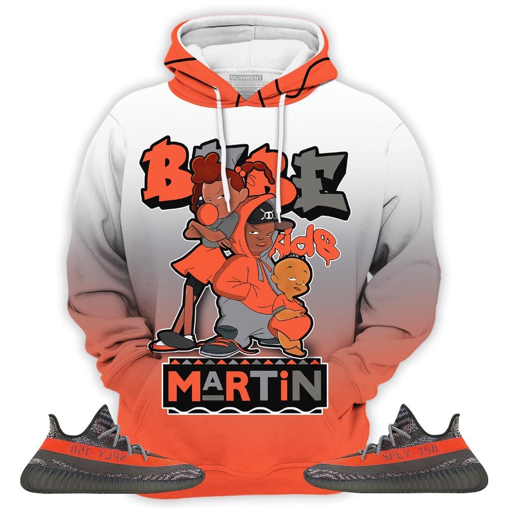 Melanin 80S Baby Sneaker Shirt Match Boots 350 V2 Dark Beluga, Yeezy 350 V2 Carbon Beluga Hoodie Sweatshirt Tee All Over Print MKO Shirt