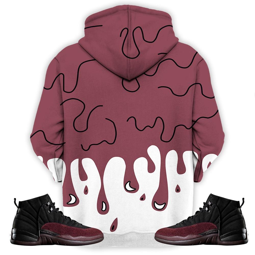 Melanin 80S Baby Sneaker Shirt Match Burgundy Crush 12S, Jordan 12 A Ma Maniere Hoodie Sweatshirt Tee All Over Print MKO Shirt