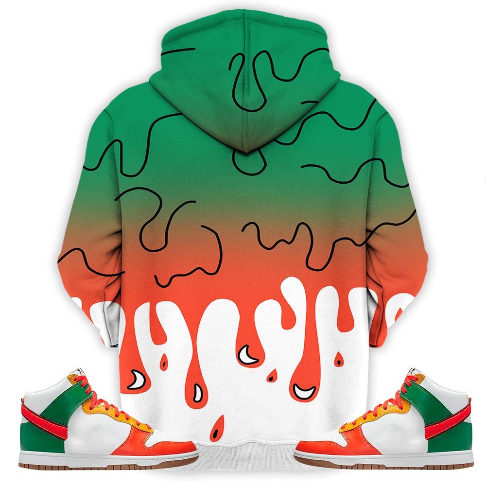 Melanin 80S Baby Sneaker Shirt Match Dunk Hi Retro University Habanero Red, Dunk High Chenille Swoosh Hoodie Sweatshirt Tee All Over Print MKO Shirt