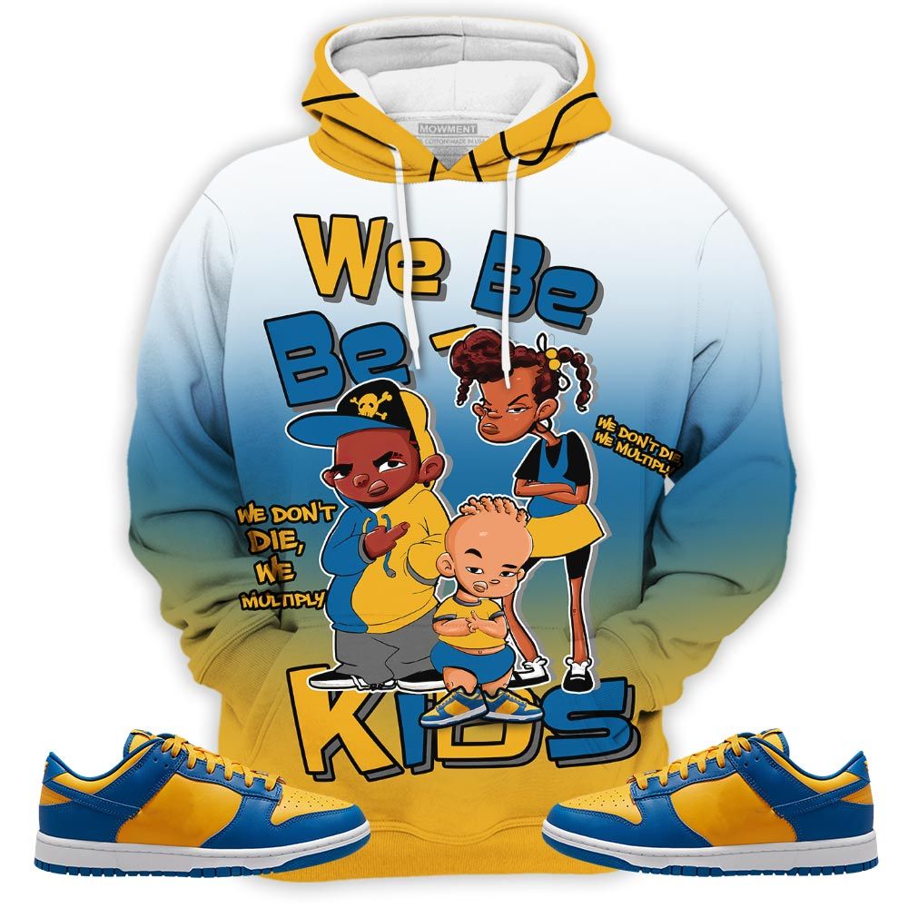 Melanin 80S Baby Sneaker Shirt Match Dunk Low Blue Yellow, Dunk Low Blue Jay Hoodie Sweatshirt Tee All Over Print MKO Shirt