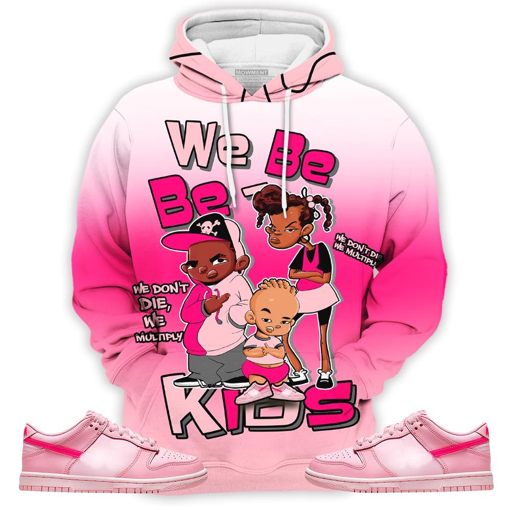 Melanin 80S Baby Sneaker Shirt Match Low Triple Pink, Dunk Low Triple Pink Hoodie Sweatshirt Tee All Over Print MKO Shirt