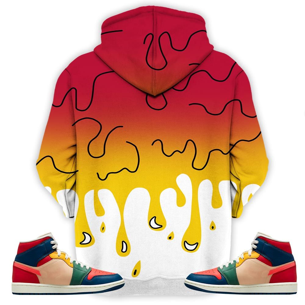 Melanin 80S Baby Sneaker Shirt Match Mid Multi Color 2022 1S, Jordan 1 Mid Multi Color 2022 Hoodie Sweatshirt Tee All Over Print MKO Shirt