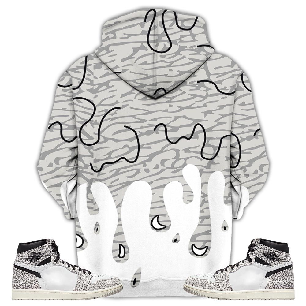 Melanin 80S Baby Sneaker Shirt Match Og Elephant 1S, Jordan 1 White Cement Hoodie Sweatshirt Tee All Over Print MKO Shirt