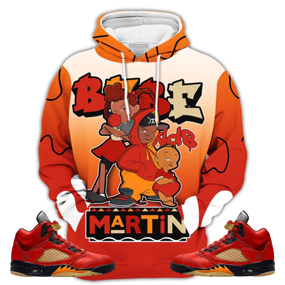 Melanin 80S Baby Sneaker Shirt Match Retro 5 Dunk On Mars, Jordan 5 Mars For Her Hoodie Sweatshirt Tee All Over Print MKO Shirt