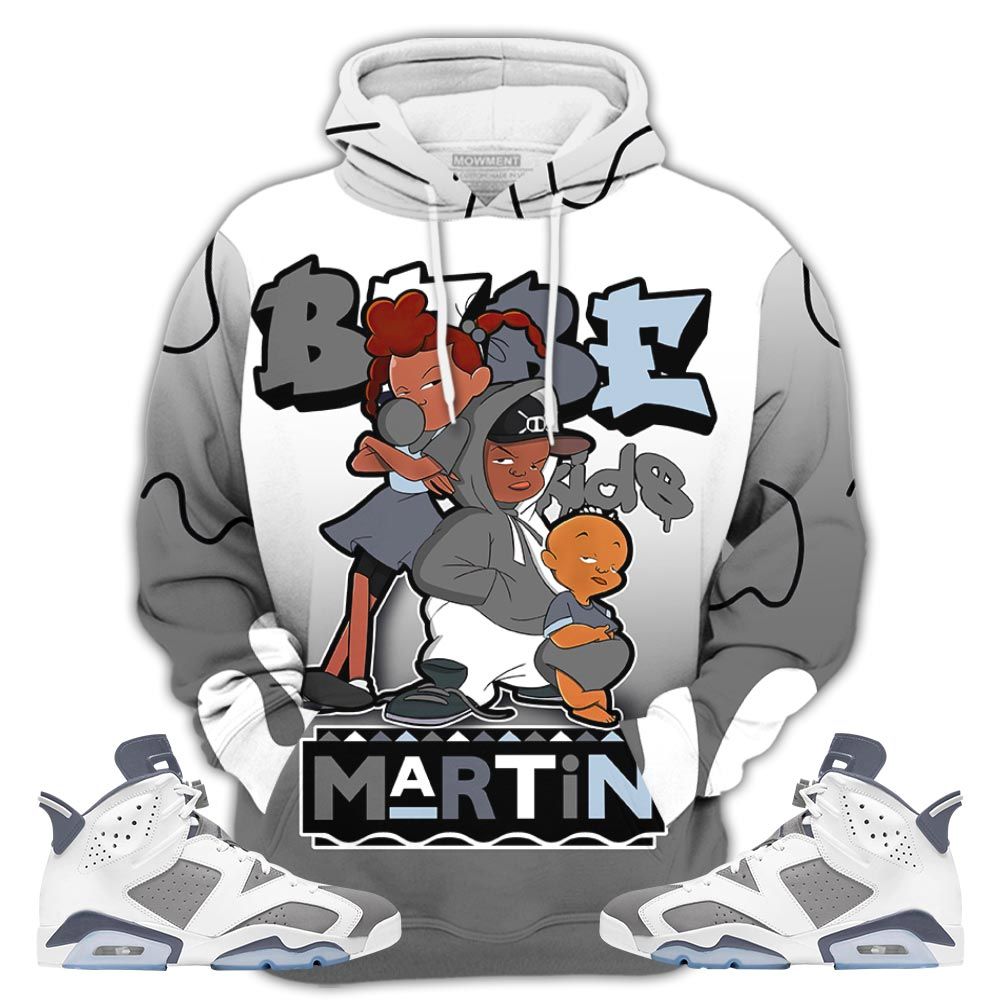 Melanin 80S Baby Sneaker Shirt Match Retro Cool Grey 6S, Jordan 6 Cool Grey Hoodie Sweatshirt Tee All Over Print MKO Shirt