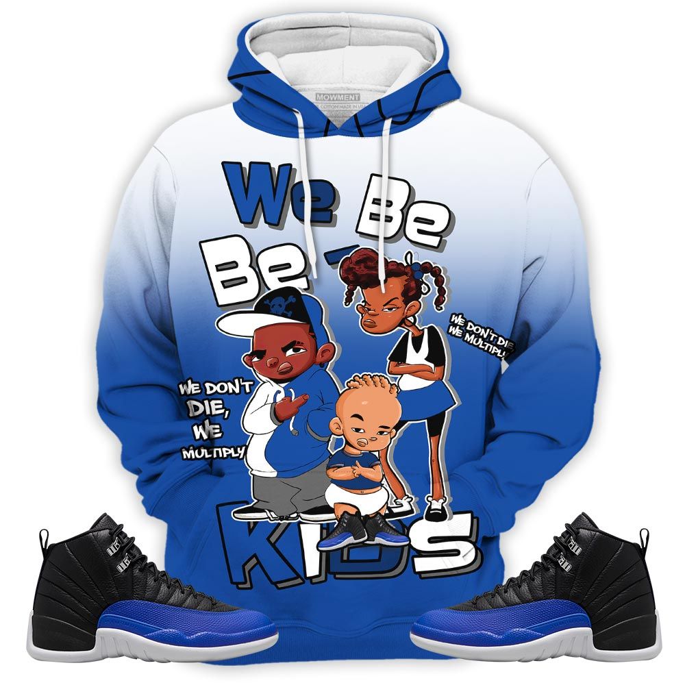 Melanin 80S Baby Sneaker Shirt Match Retro Hyper Royal 12S, Jordan 12 Hyper Royal Hoodie Sweatshirt Tee All Over Print MKO Shirt