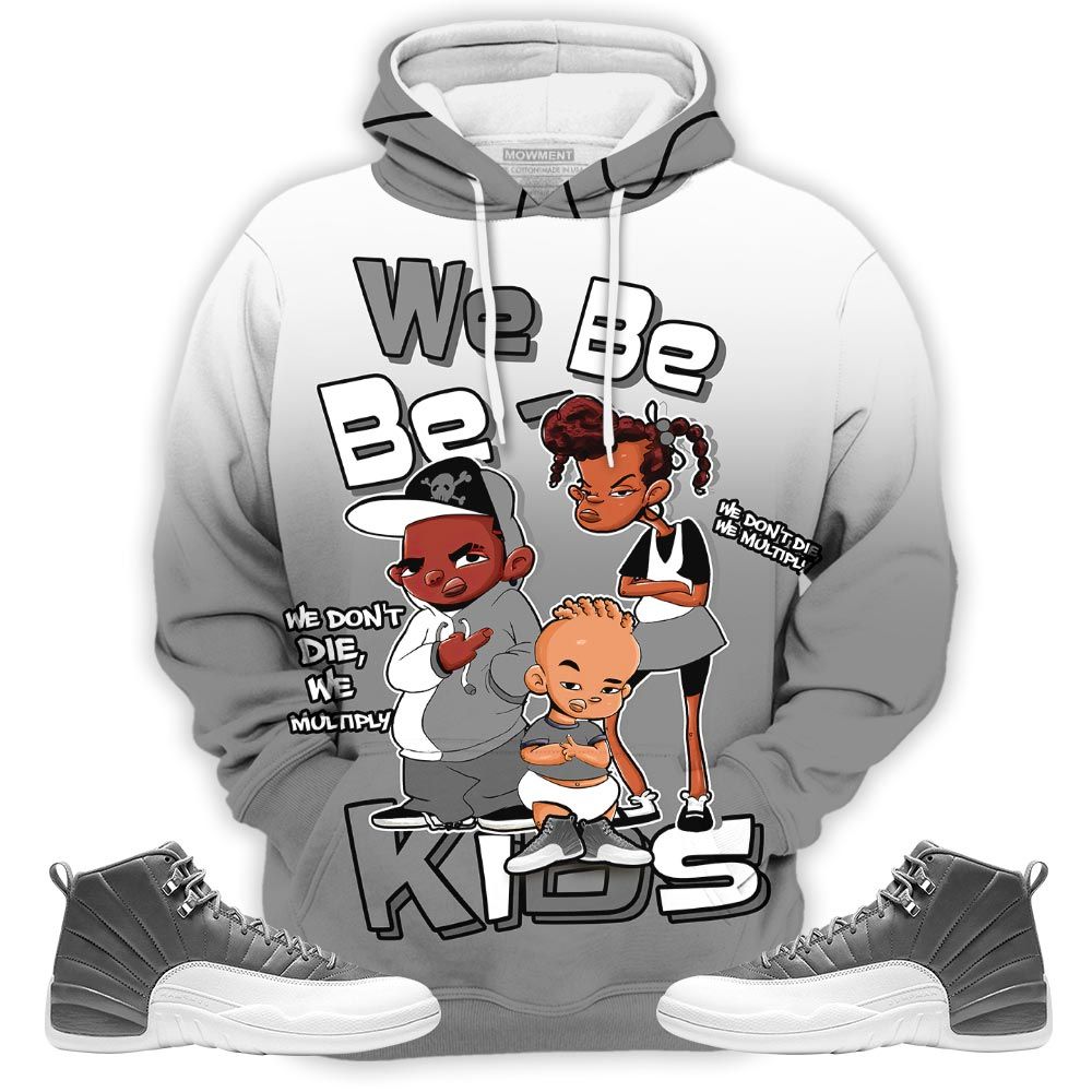 Melanin 80S Baby Sneaker Shirt Match Stealth 12S, Jordan 12 Retro Stealth Hoodie Sweatshirt Tee All Over Print MKO Shirt
