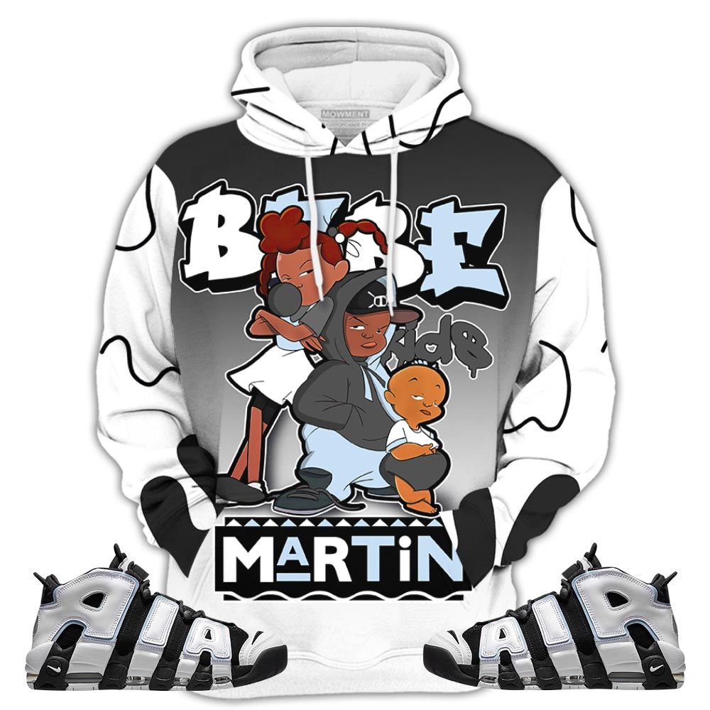 Melanin 80S Baby Sneaker Shirt Match Uptempo Cobalt Bliss, Air More Uptempo Cobalt Bliss Hoodie Sweatshirt Tee All Over Print MKO Shirt
