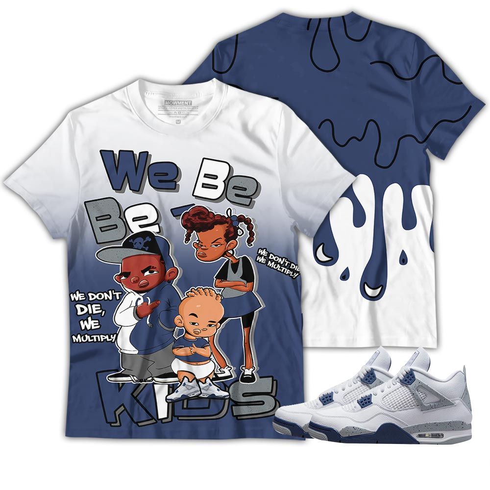Melanin 80S Baby Sneaker Shirt Match White Midnight Navy 4S, Jordan 4 Retro Midnight Navy Hoodie Sweatshirt Tee All Over Print MKO Shirt Melanin 80S Baby Sneaker Shirt Match White Midnight Navy 4S, Jordan 4 Retro Midnight Navy Hoodie Sweatshirt Tee All Over Print MKO Shirt