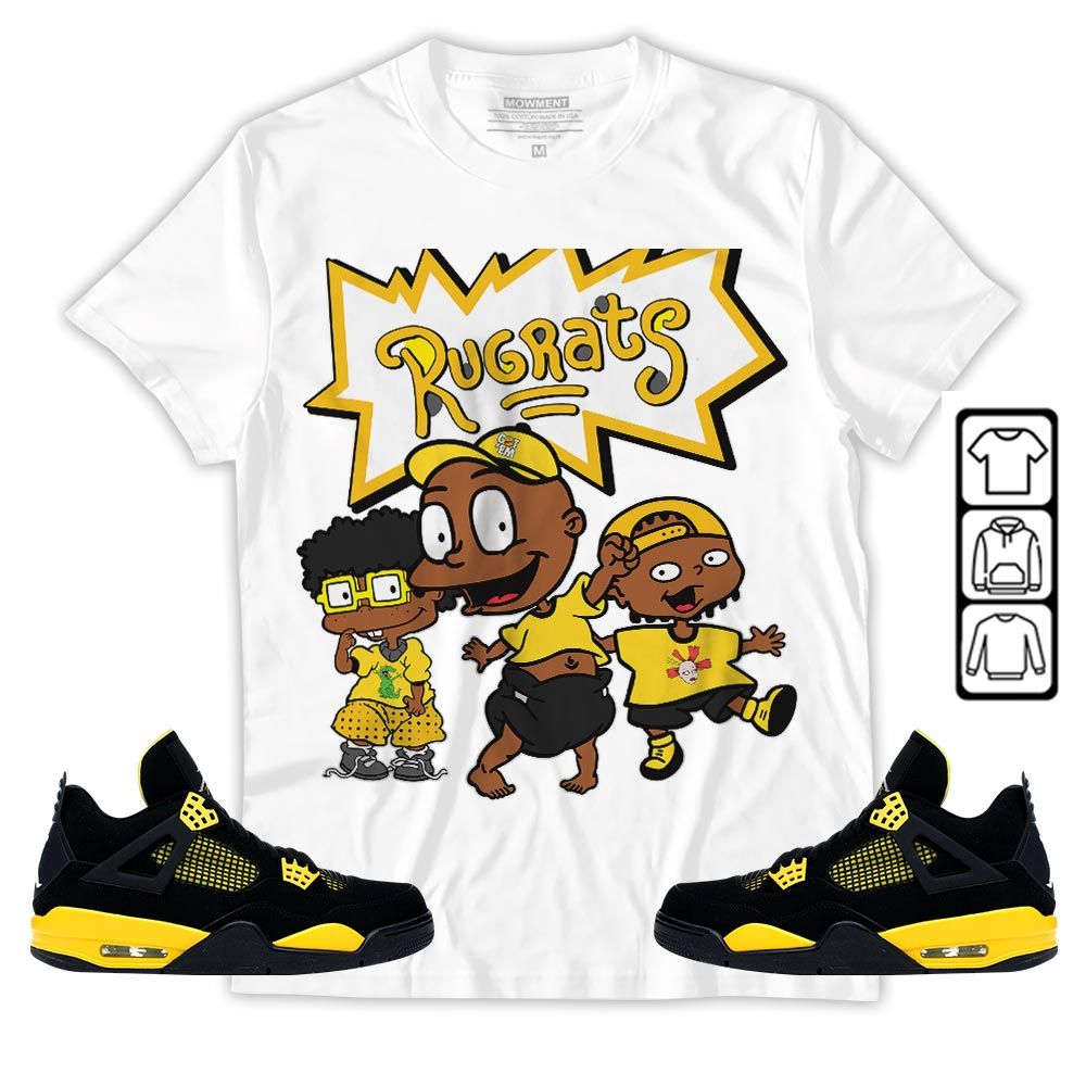 Melanin Kid Sneaker Shirt Match 2023 Thunder 4s, Jordan Retro 4 Thunder MKO Sweatshirt