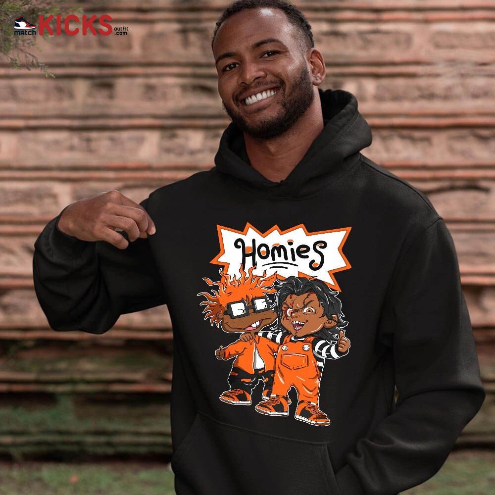 Melanin Kids 90’s Rugrats Chucky Chuckie Homie Sneaker Shirt Match Dunk Black Orange, Dunk High GS Safety Orange MKO T-Shirt Melanin Kids 90’s Rugrats Chucky Chuckie Homie Sneaker Shirt Match Dunk Black Orange, Dunk High GS Safety Orange MKO T-Shirt
