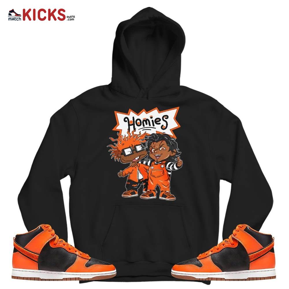 Melanin Kids 90’s Rugrats Chucky Chuckie Homie Sneaker Shirt Match Dunk Black Orange, Dunk High GS Safety Orange MKO T-Shirt Melanin Kids 90’s Rugrats Chucky Chuckie Homie Sneaker Shirt Match Dunk Black Orange, Dunk High GS Safety Orange MKO T-Shirt