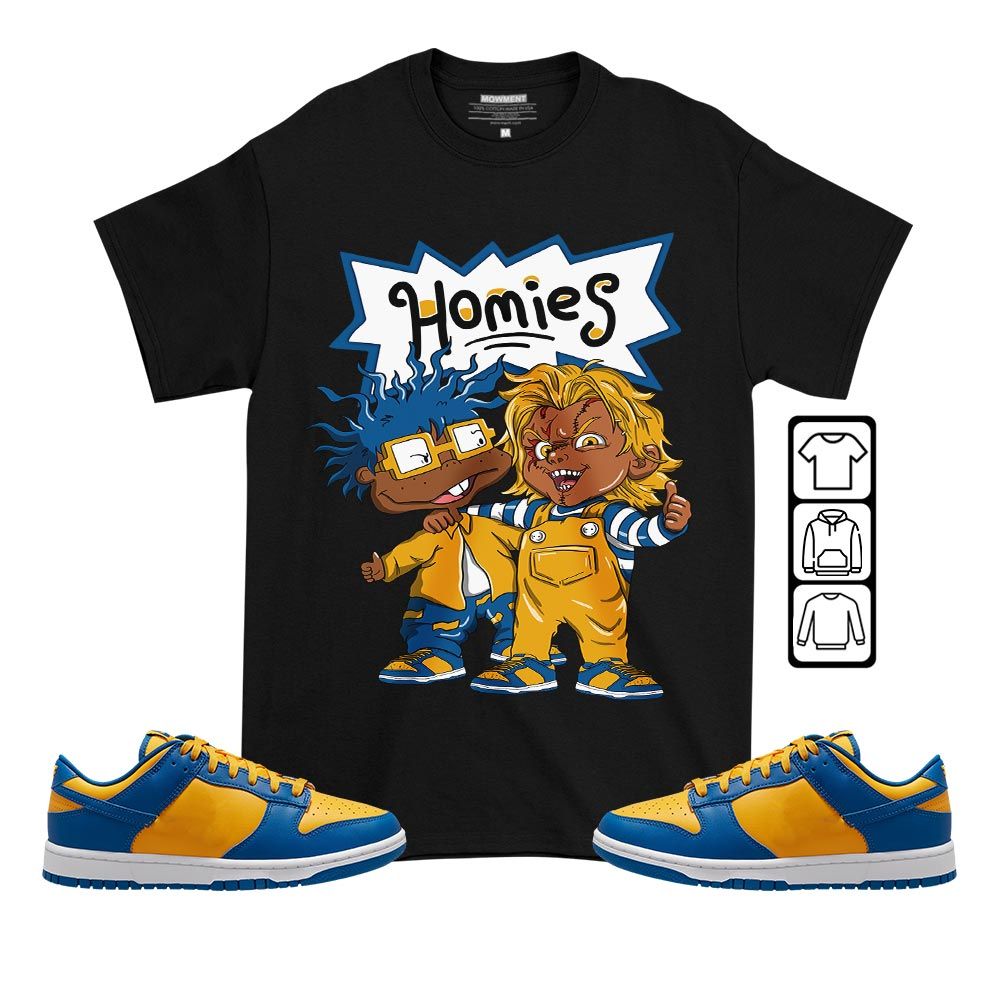 Melanin Kids 90s Rugrats Chucky Chuckie Homie Sneaker Shirt Match Dunk Low Blue Yellow, Dunk Low Blue Jay MKO T-Shirt Melanin Kids 90s Rugrats Chucky Chuckie Homie Sneaker Shirt Match Dunk Low Blue Yellow, Dunk Low Blue Jay MKO T-Shirt