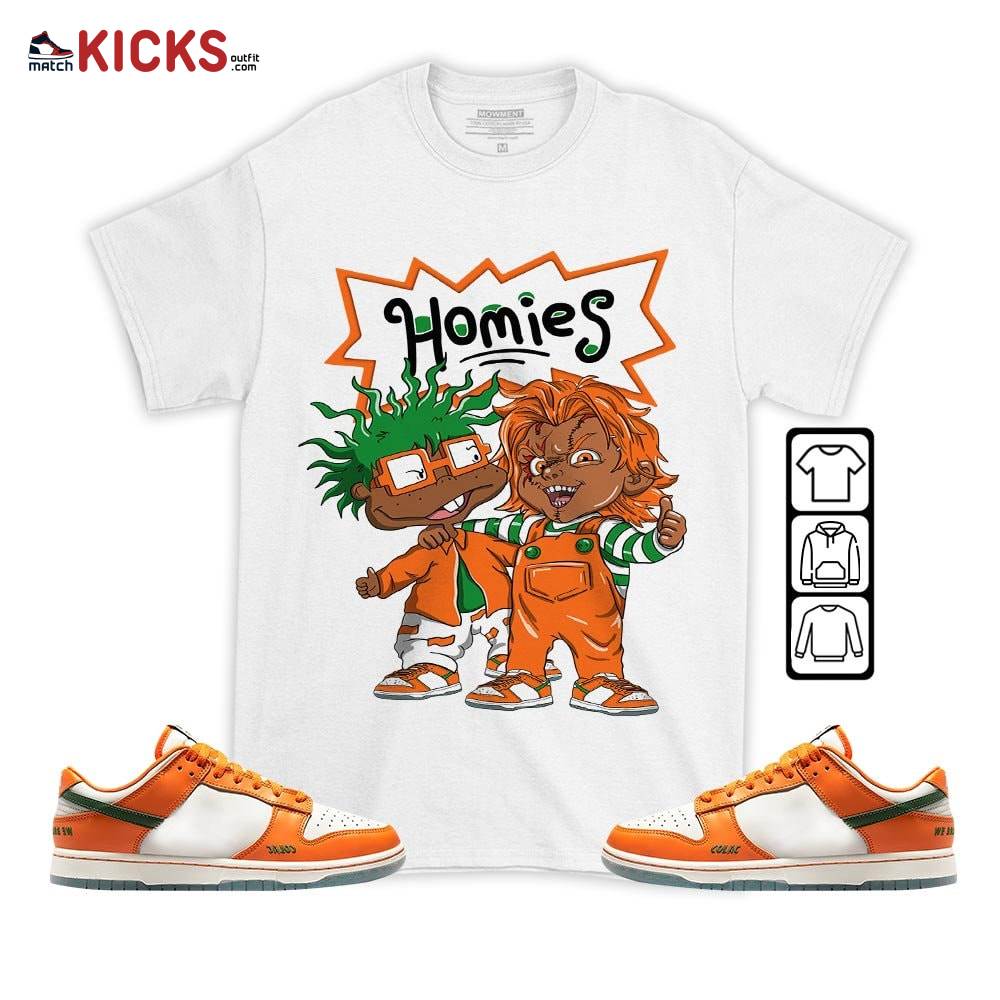 Melanin Kids 90’s Rugrats Chucky Chuckie Homie Sneaker Shirt Match Florida A and M University, Dunk Low Florida A and M University MKO T-Shirt