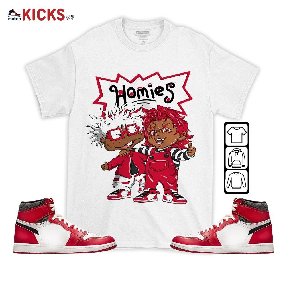 Melanin Kids 90’s Rugrats Chucky Chuckie Homie Sneaker Shirt Match High OG Chicago 1s, Jordan 1 Lost and Found Chicago MKO T-Shirt