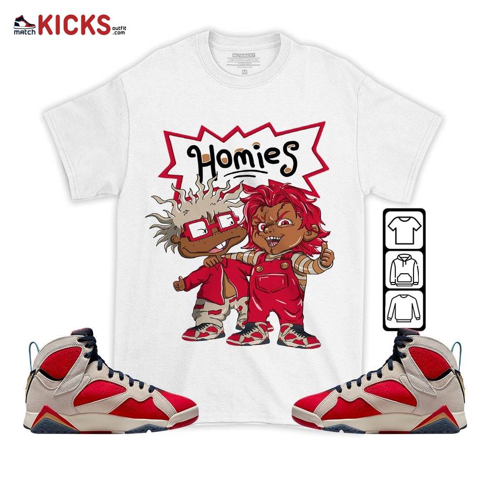 Melanin Kids 90’s Rugrats Chucky Chuckie Homie Sneaker Shirt Match Trophy Room 7s, Jordan 7 Trophy Room MKO T-Shirt