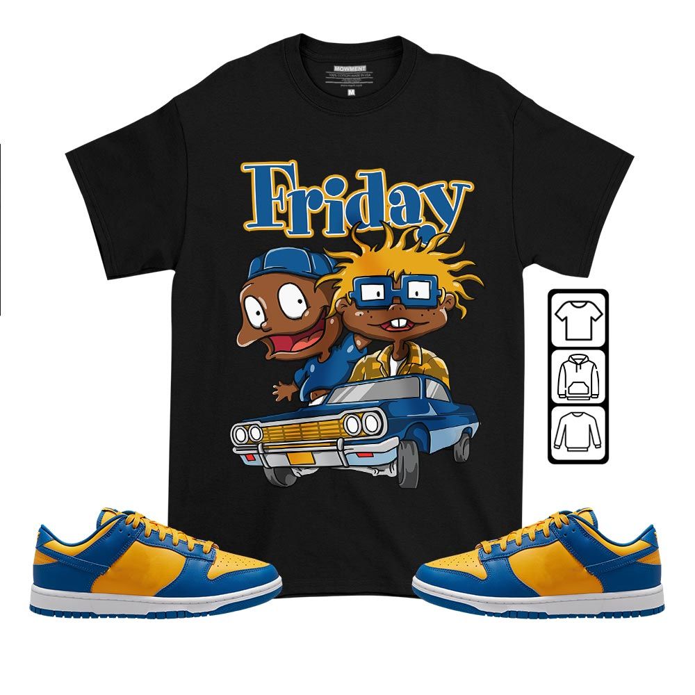 Melanin Kids Friday Cartoon 90s Sneaker Shirt Match Dunk Low Blue Yellow, Dunk Low Blue Jay MKO T-Shirt Melanin Kids Friday Cartoon 90s Sneaker Shirt Match Dunk Low Blue Yellow, Dunk Low Blue Jay MKO T-Shirt