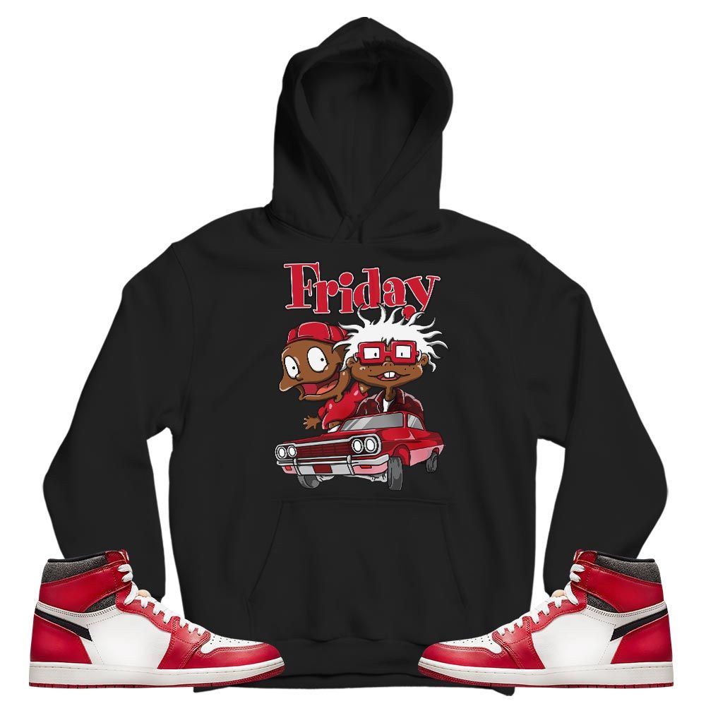 Melanin Kids Friday Cartoon 90s Sneaker Shirt Match High OG Chicago 1s, Jordan 1 Lost Found Chicago MKO T-Shirt