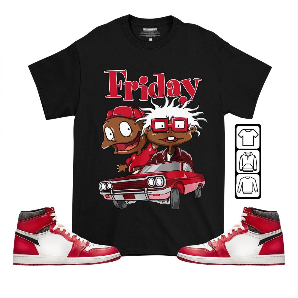 Melanin Kids Friday Cartoon 90s Sneaker Shirt Match High OG Chicago 1s, Jordan 1 Lost Found Chicago MKO T-Shirt Melanin Kids Friday Cartoon 90s Sneaker Shirt Match High OG Chicago 1s, Jordan 1 Lost Found Chicago MKO T-Shirt