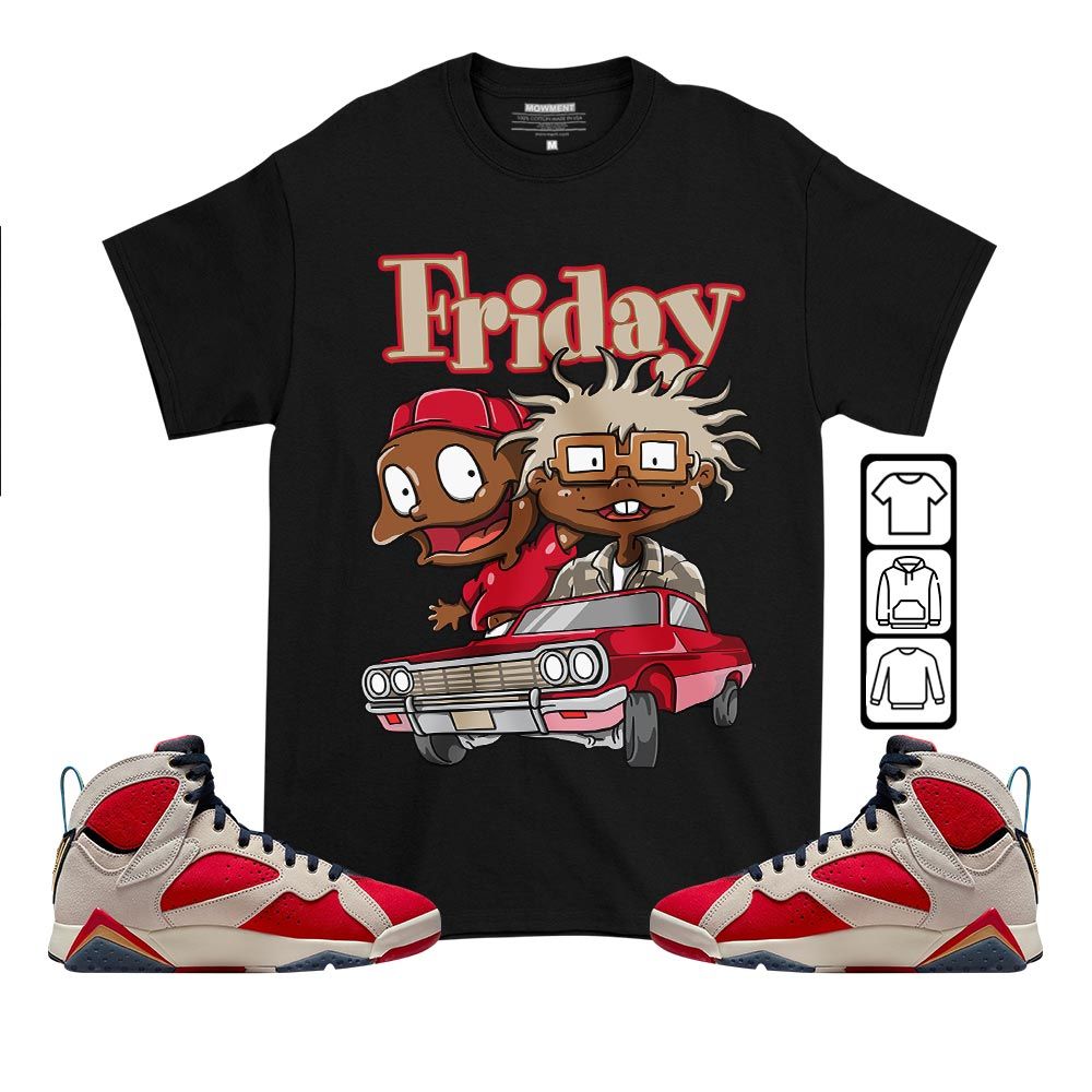 Melanin Kids Friday Cartoon 90s Sneaker Shirt Match Trophy Room 7s, Jordan 7 Trophy Room MKO T-Shirt Melanin Kids Friday Cartoon 90s Sneaker Shirt Match Trophy Room 7s, Jordan 7 Trophy Room MKO T-Shirt