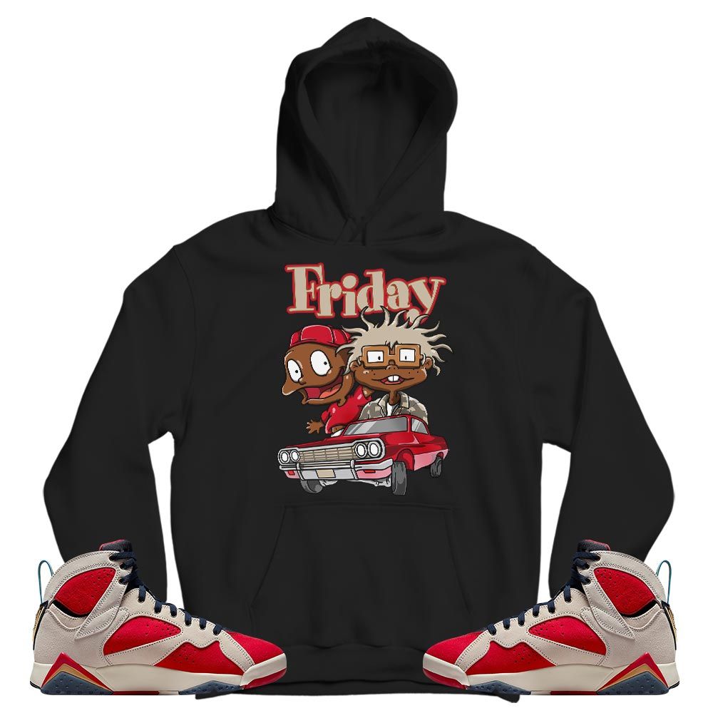 Melanin Kids Friday Cartoon 90s Sneaker Shirt Match Trophy Room 7s, Jordan 7 Trophy Room MKO T-Shirt