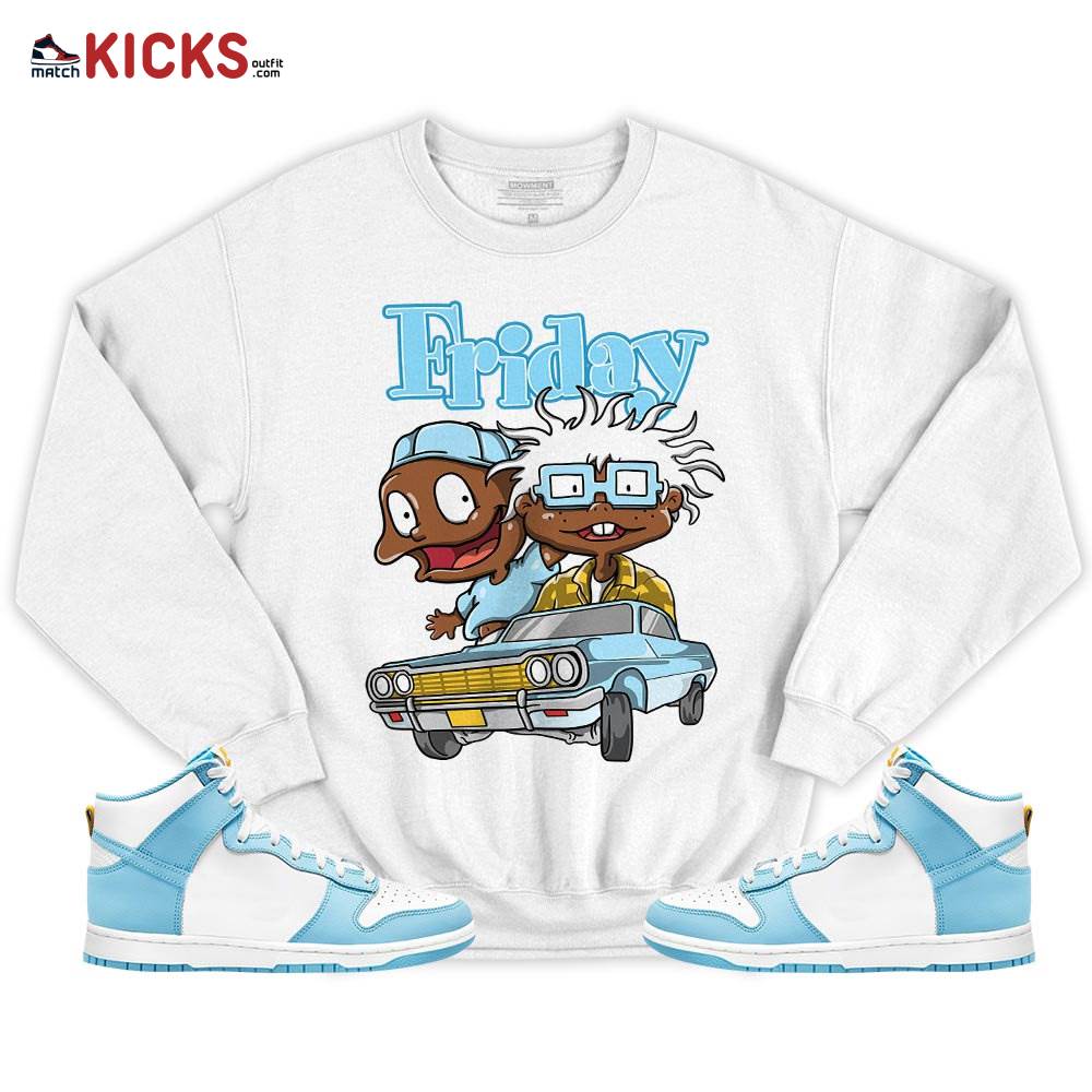 Melanin Kids Friday Rugrats Sneaker Shirt Match Dunk High Blue Chill, Dunk High Homer Simpson MKO T-Shirt Melanin Kids Friday Rugrats Sneaker Shirt Match Dunk High Blue Chill, Dunk High Homer Simpson MKO T-Shirt