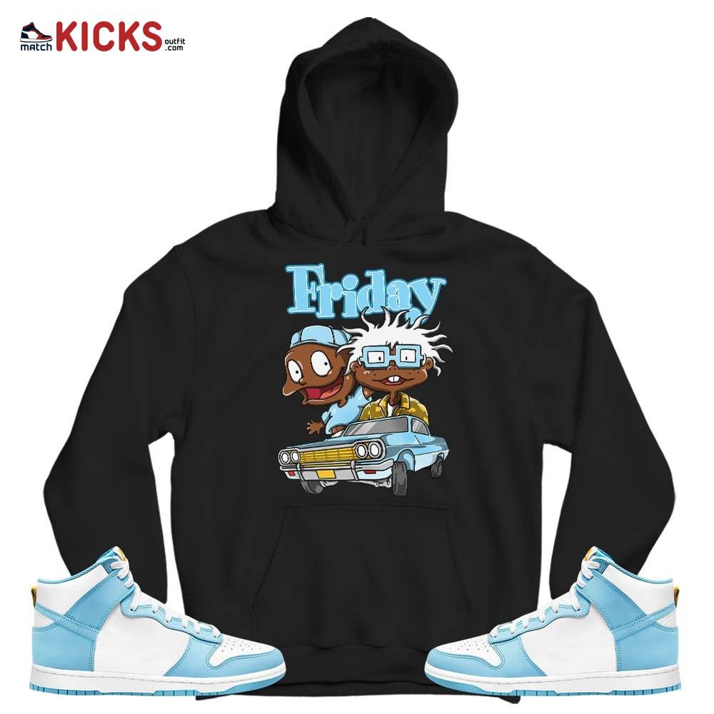 Melanin Kids Friday Rugrats Sneaker Shirt Match Dunk High Blue Chill, Dunk High Homer Simpson MKO T-Shirt Melanin Kids Friday Rugrats Sneaker Shirt Match Dunk High Blue Chill, Dunk High Homer Simpson MKO T-Shirt