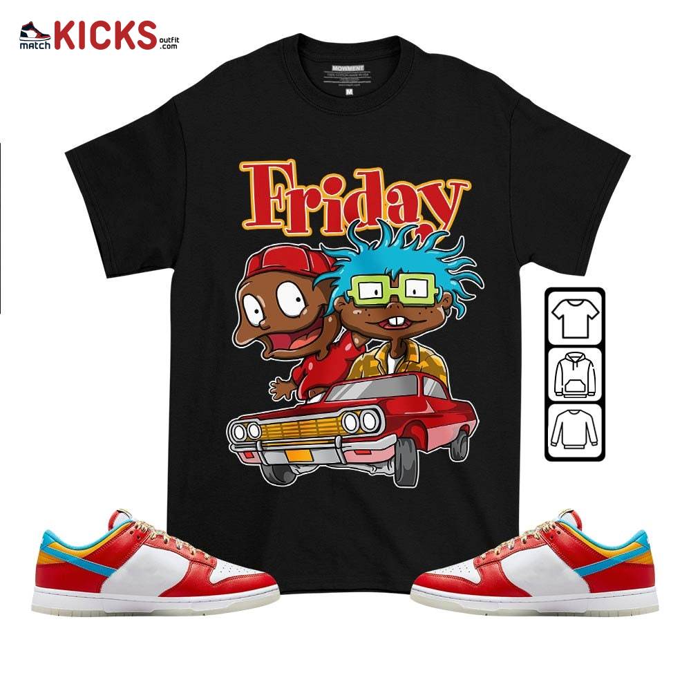 Melanin Kids Friday Rugrats Sneaker Shirt Match Fruity Pebbles Shoes, Dunk Low Fruity Pebbles MKO T-Shirt