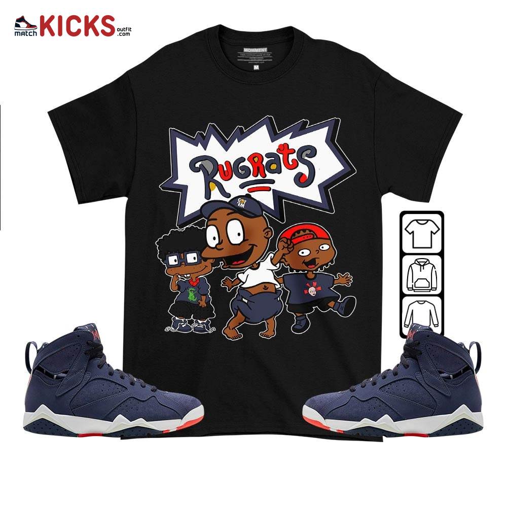 Melanin Rugrats Kid Sneaker Shirt Match 7 Neutral Indigo, Jordan 7 Quai 54 MKO T-Shirt